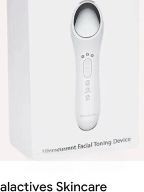White Microcurrent Facial Toning Device by
